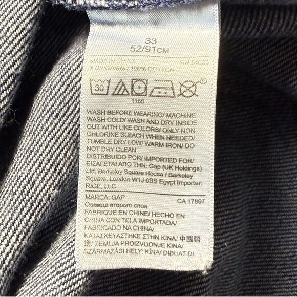 GAP 1969 original wide leg crop dark denim size 33 - Picture 11 of 14